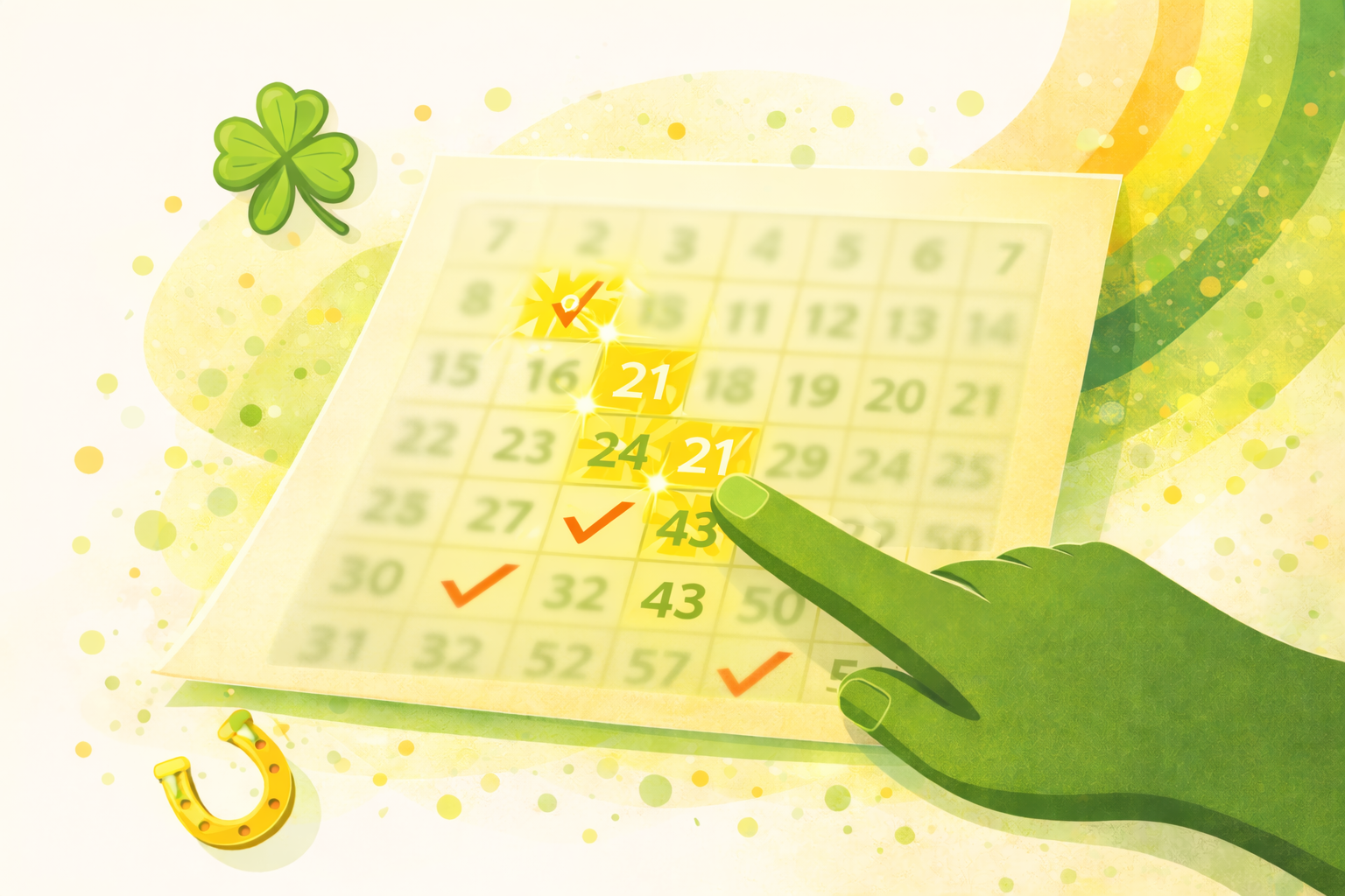 Numeros coloridos da sorte